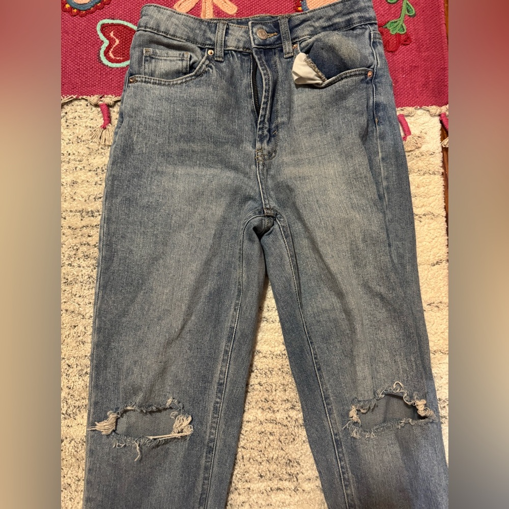 Stylish Blue Distressed Women's Jeans from Target